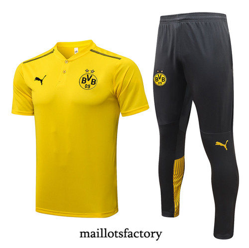 Achat Kit d'entrainement Maillot du Borussia Dortmund Polo 2021/22 Jaune