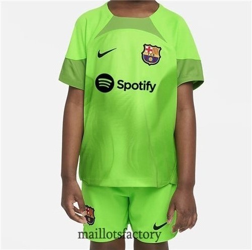 Achat Maillot du Barcelone Enfant Gardien De But Vert 2022/23 Y265