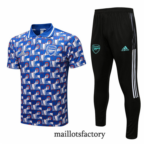 Achat Maillot Kit d'entrainement du Polo Arsenal 2022/23 Bleu Y585