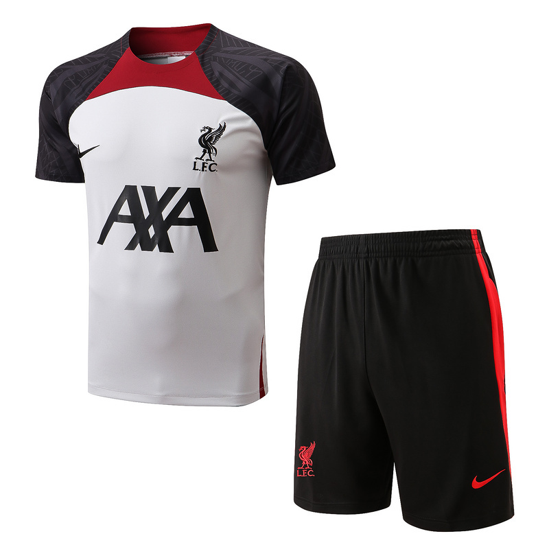 Achat Maillot Kit d'entrainement du Liverpool 2022/23 Blanc Y676