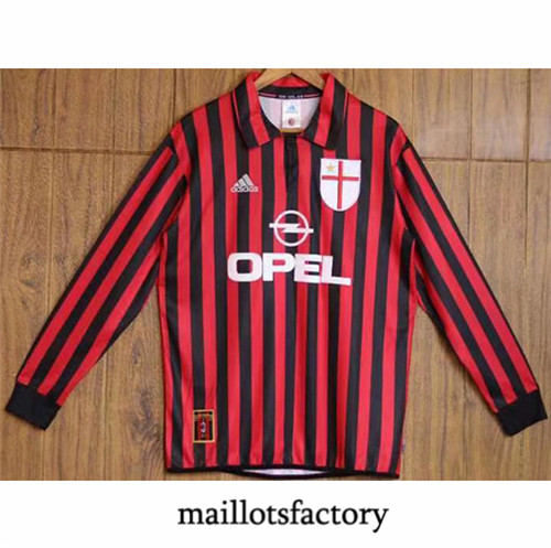 Achat Maillot du Retro AC Milan centenaire Manche Longue 1999-20 Y1005