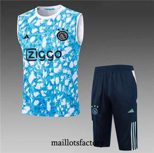 Maillot du Kit d'entrainement Debardeur + Shorts AFC Ajax 2023/24 Bleu Ciel factory 454