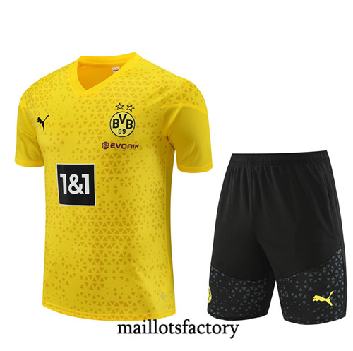 Maillot du Kit d'entrainement Borussia Dortmund + Shorts 2023/24 Jaune factory 472