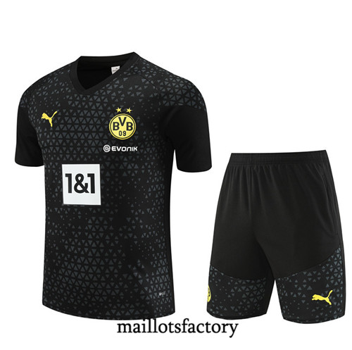 Maillot du Kit d'entrainement Borussia Dortmund + Shorts 2023/24 Noir factory 473