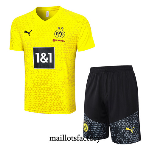 Maillot du Kit d'entrainement Borussia Dortmund + Shorts 2023/24 Jaune factory 475