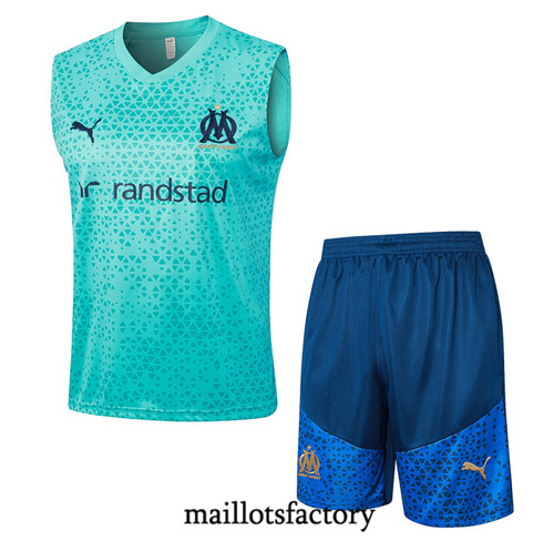 Maillot du Kit d'entrainement Debardeur + Shorts Marseille 2023/24 Bleu factory 499