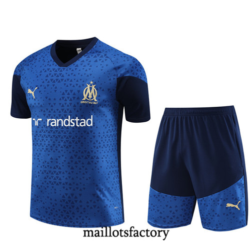 Maillot du Kit d'entrainement Marseille Enfant + Shorts 2023/24 Bleu marine factory 508