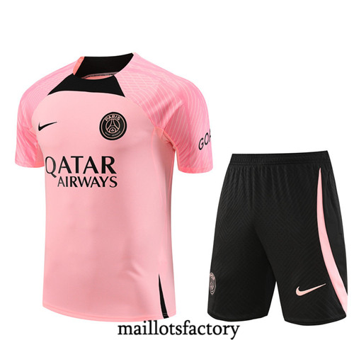 Maillot du Kit d'entrainement Paris PSG Enfant + Shorts 2023/24 Rose factory 523