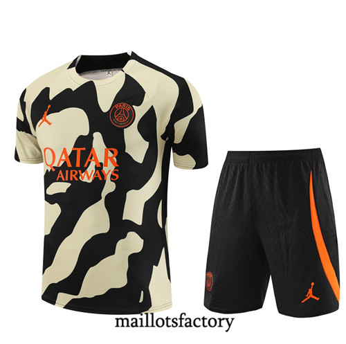 Maillot du Kit d'entrainement Paris PSG Enfant + Shorts 2023/24 Noir factory 524
