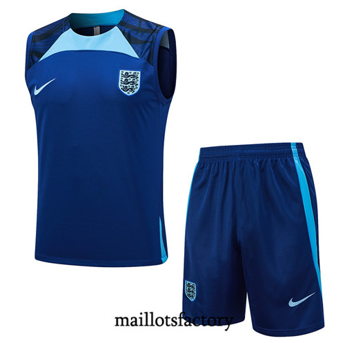 Maillot du Kit d'entrainement Debardeur + Shorts Angleterre 2023/24 Bleu marine factory 526