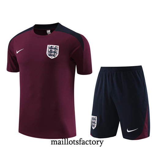 Maillot du Kit d'entrainement Angleterre + Shorts 2023/24 Jujube Rouge factory 530