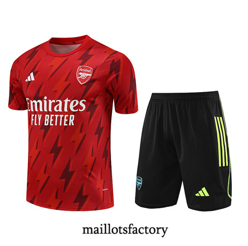 Maillot du Kit d'entrainement Arsenal + Shorts 2023/24 Rouge factory 538