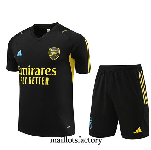 Maillot du Kit d'entrainement Arsenal + Shorts 2023/24 Noir factory 539