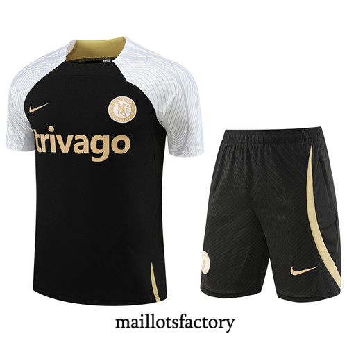 Maillot du Kit d'entrainement Chelsea + Shorts 2023/24 Noir factory 545