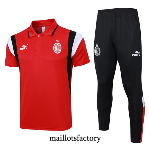 Maillot du Kit d'entrainement AC Milan 2023/24 Rouge factory 563