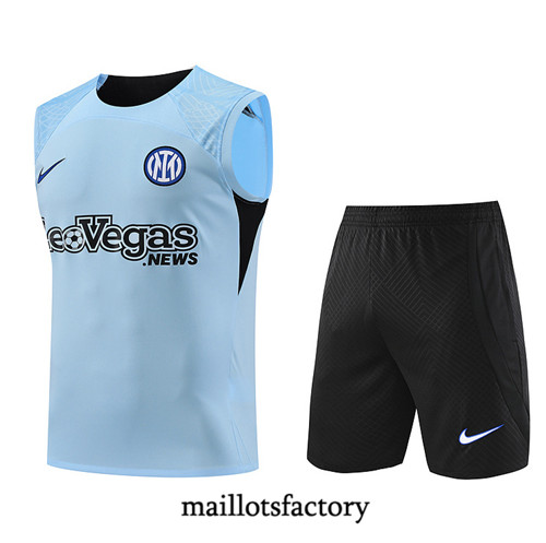 Maillot du Kit d'entrainement Debardeur + Shorts Inter Milan 2023/24 Bleu factory 576