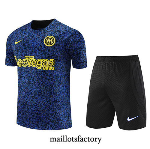 Maillot du Kit d'entrainement Inter Milan + Shorts 2023/24 Bleu factory 578
