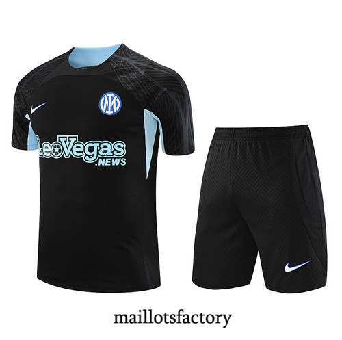 Maillot du Kit d'entrainement Inter Milan + Shorts 2023/24 Noir factory 579