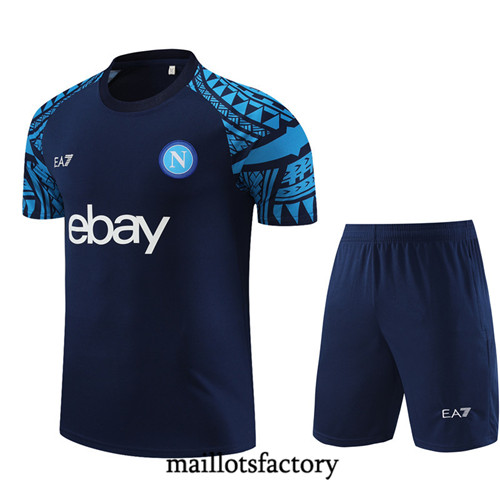 Maillot du Kit d'entrainement Naples + Shorts 2023/24 Bleu marine factory 583