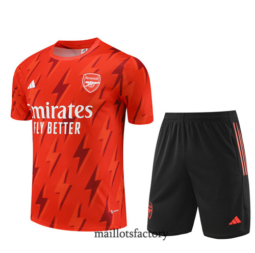 Kit d'entrainement Maillot du Arsenal + Short 2023/24 Orange factory 0465