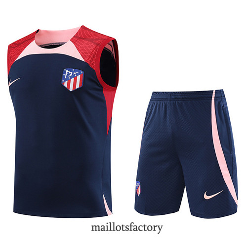 Kit d'entrainement Maillot du Atletico Madrid Debardeur 2023/24 Bleu factory 0286