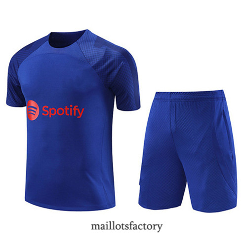Kit d'entrainement Maillot du Barcelone + Short 2023/24 Bleu factory 0298