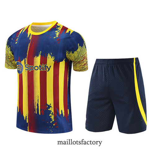 Kit d'entrainement Maillot du Barcelone + Short 2023/24 Jaune factory 0303