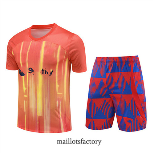 Kit d'entrainement Maillot du Barcelone + Short 2023/24 Orange factory 0306