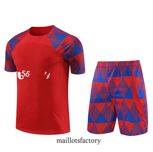 Kit d'entrainement Maillot du Barcelone + Short 2023/24 Rouge factory 0307