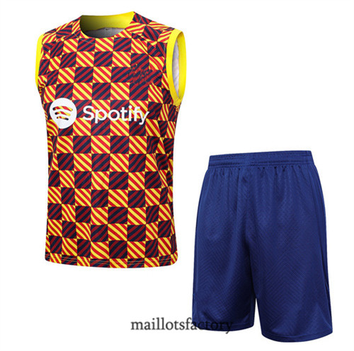 Kit d'entrainement Maillot du Barcelone Debardeur 2023/24 Orange factory 0320