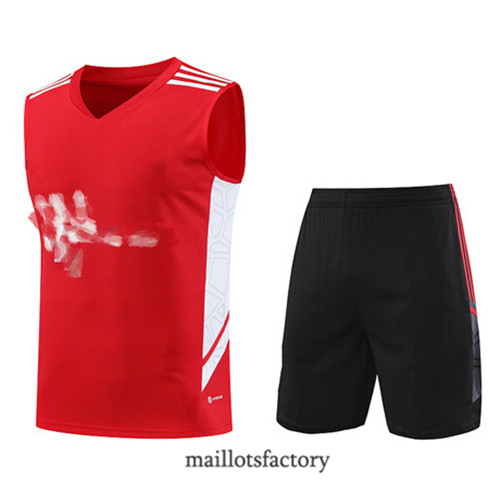 Kit d'entrainement Maillot du Bayern Munich Debardeur 2023/24 Rouge factory 0283