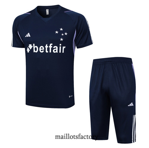 Kit d'entrainement Maillot du Cruzeiro + Short 2023/24 Bleu factory 0181