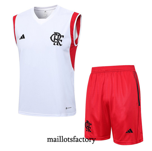 Kit d'entrainement Maillot du Flamengo Debardeur 2023/24 Blanc factory 0193