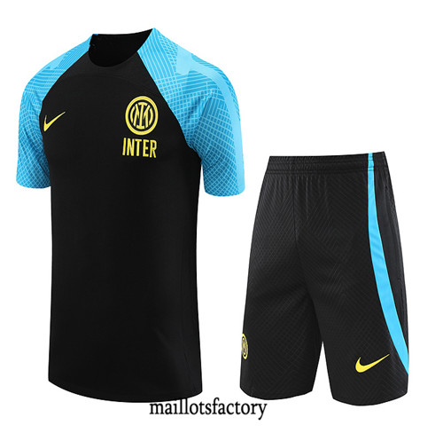Kit d'entrainement Maillot du Inter Milan + Short 2023/24 Noir factory 0526