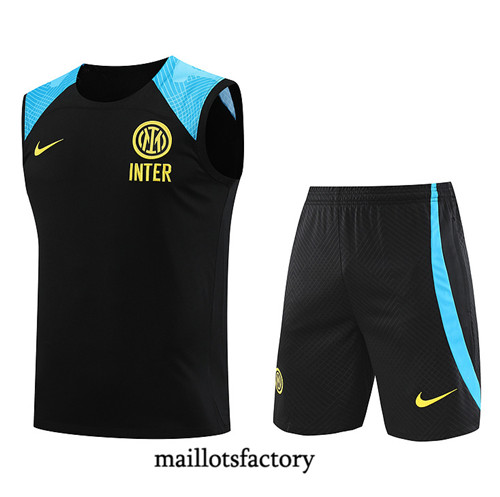 Kit d'entrainement Maillot du Inter Milan Debardeur 2023/24 Noir factory 0527