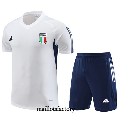 Kit d'entrainement Maillot du Italie Enfant + Short 2023/24 Blanc factory 0444