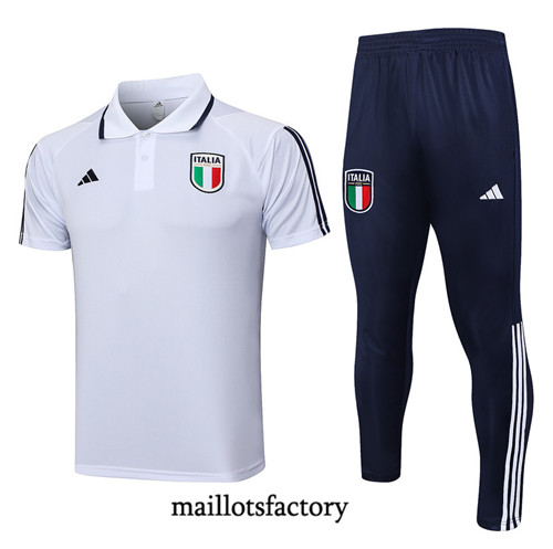 Kit d'entrainement Maillot du Italie Polo 2023/24 Blanc factory 0448