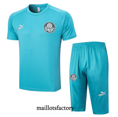 Kit d'entrainement Maillot du Palmeiras + Short 3/4 2023/24 Bleu factory 0216