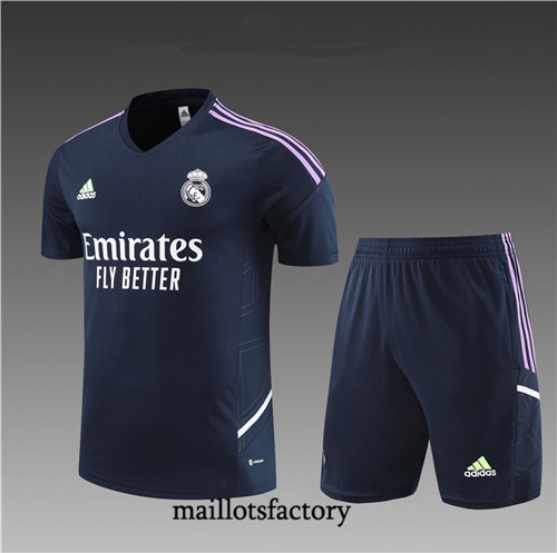 Kit d'entrainement Maillot du Real Madrid Enfant + Short 2023/24 Bleu factory 0332