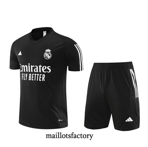 Kit d'entrainement Maillot du Real Madrid Enfant + Short 2023/24 Noir factory 0334