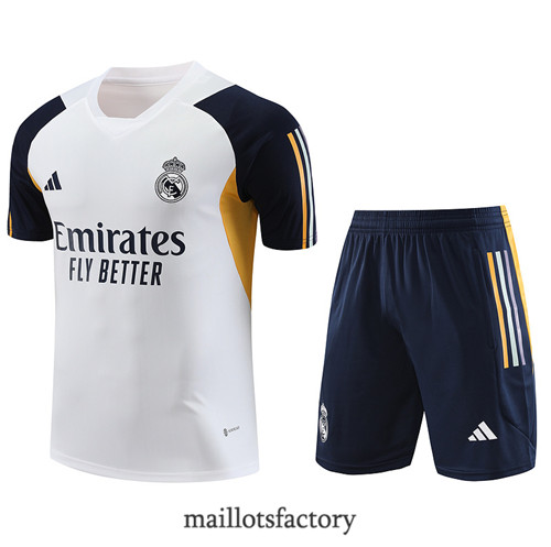 Kit d'entrainement Maillot du Real Madrid + Short 2023/24 Blanc factory 0337