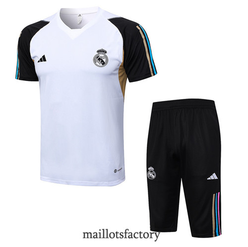 Kit d'entrainement Maillot du Real Madrid + Short 2023/24 Blanc factory 0338