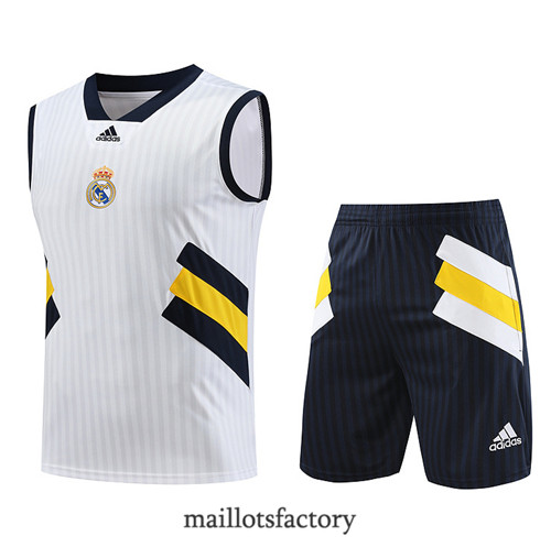 Kit d'entrainement Maillot du Real Madrid Debardeur 2023/24 Blanc factory 0344