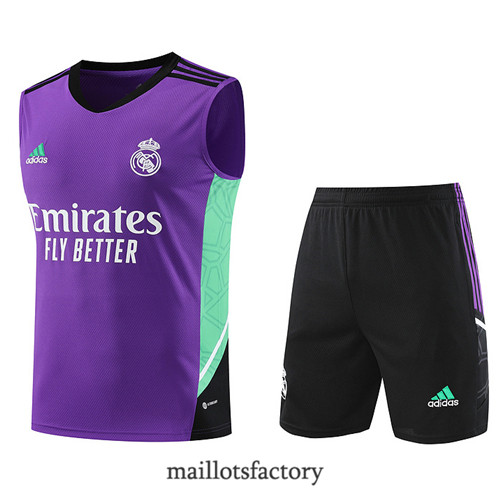 Kit d'entrainement Maillot du Real Madrid Debardeur 2023/24 Violet factory 0351