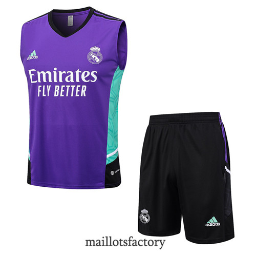 Kit d'entrainement Maillot du Real Madrid Debardeur 2023/24 Violet factory 0352