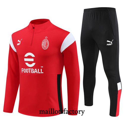 Achat Maillot Survetement de foot AC Milan 2023/24 Rouge factory 1078