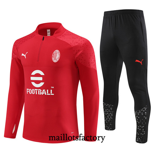 Achat Maillot Survetement de foot AC Milan 2023/24 Rouge factory 1079