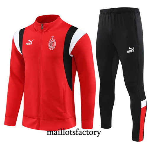 Achat Maillot Veste Survetement de foot AC Milan 2023/24 Rouge factory 1082