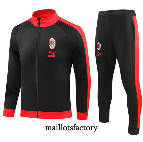 Achat Maillot Veste Survetement de foot AC Milan 2023/24 Noir factory 1084