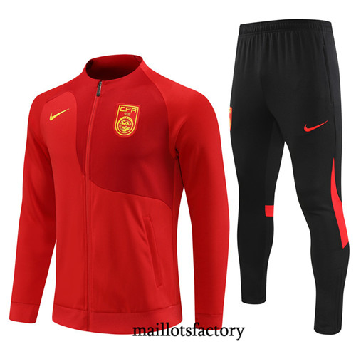 Achat Maillot Veste Survetement de foot Chine 2023/24 Rouge factory 1004